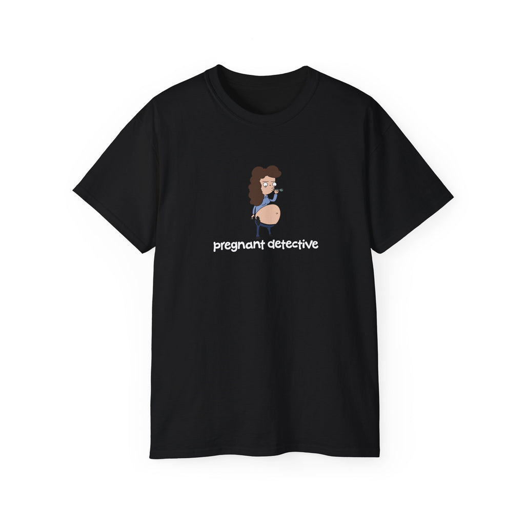 Pregnant Detective Crack Head Black Tee