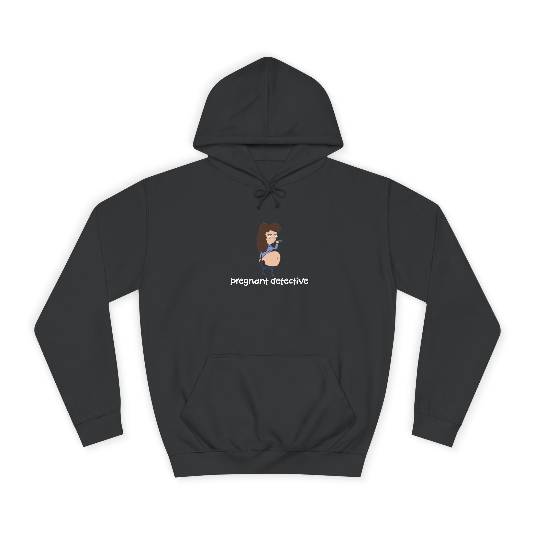 Pregnant Detective Crack Head Black Hoodie